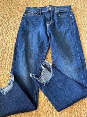 7 For All Mankind Women’s The High Waist Skinny Ankle Blue Denim Jeans Size 29